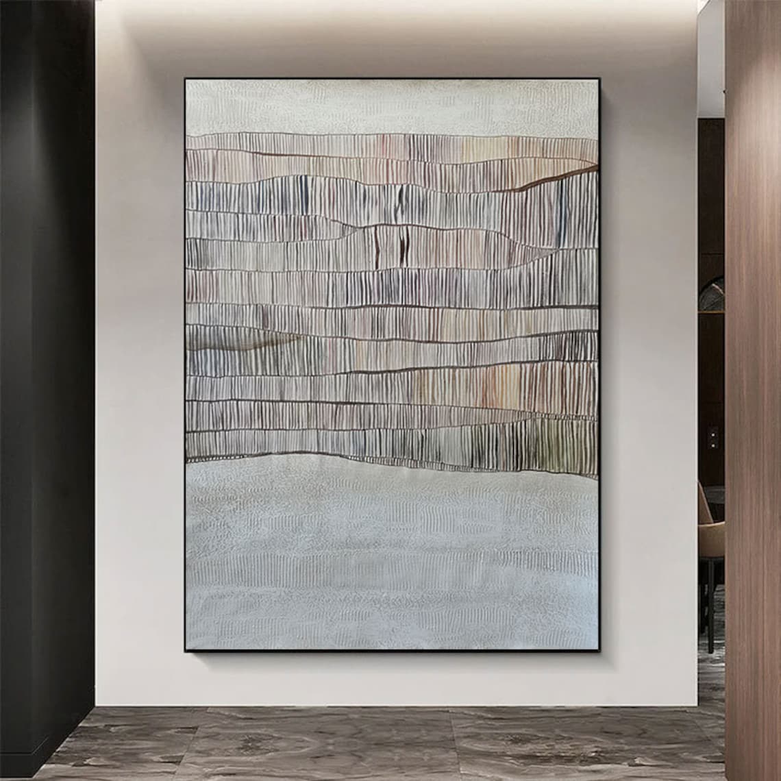 Whispering Reeds: Abstract Panel