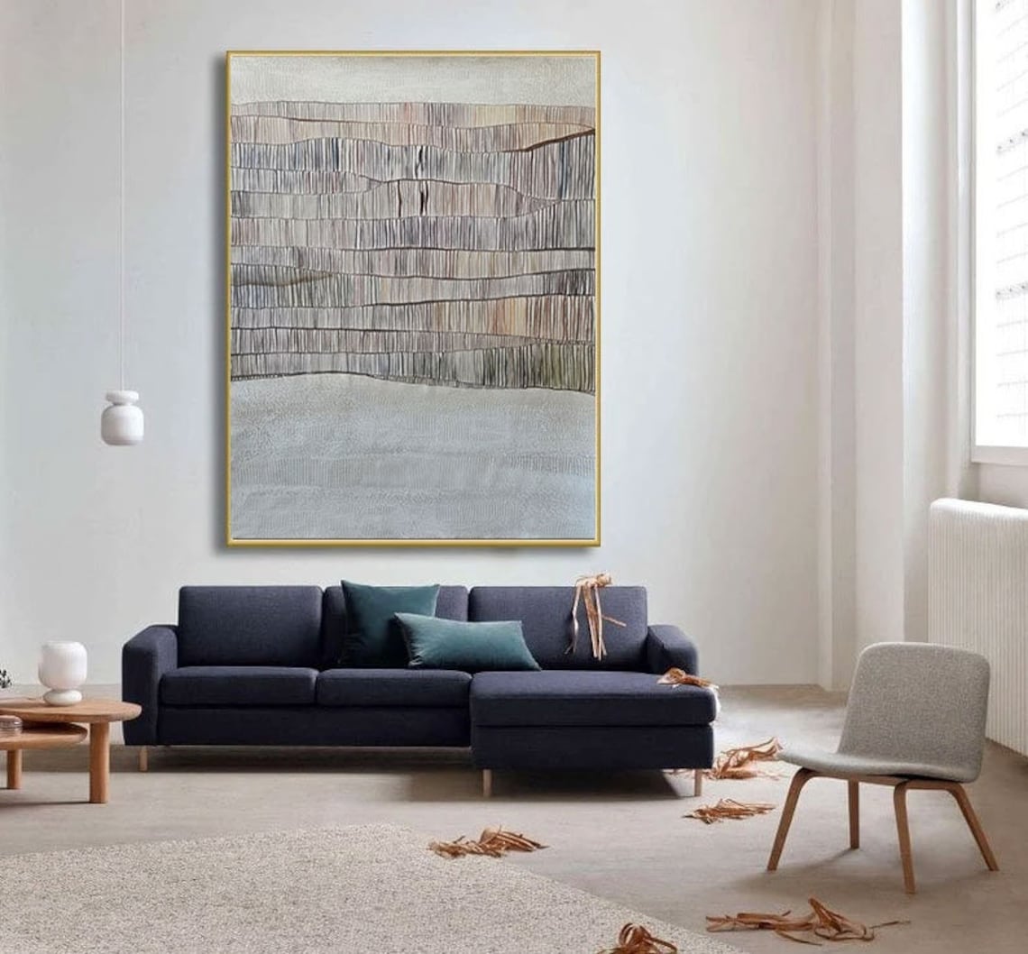 Whispering Reeds: Abstract Panel