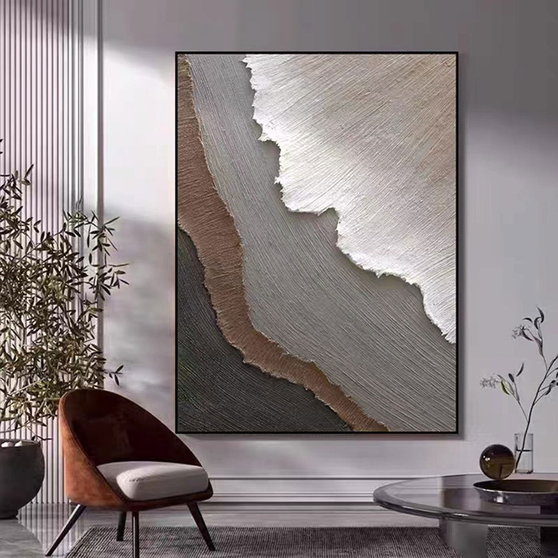 Rippled Essence – Metallic Textured Wall Art