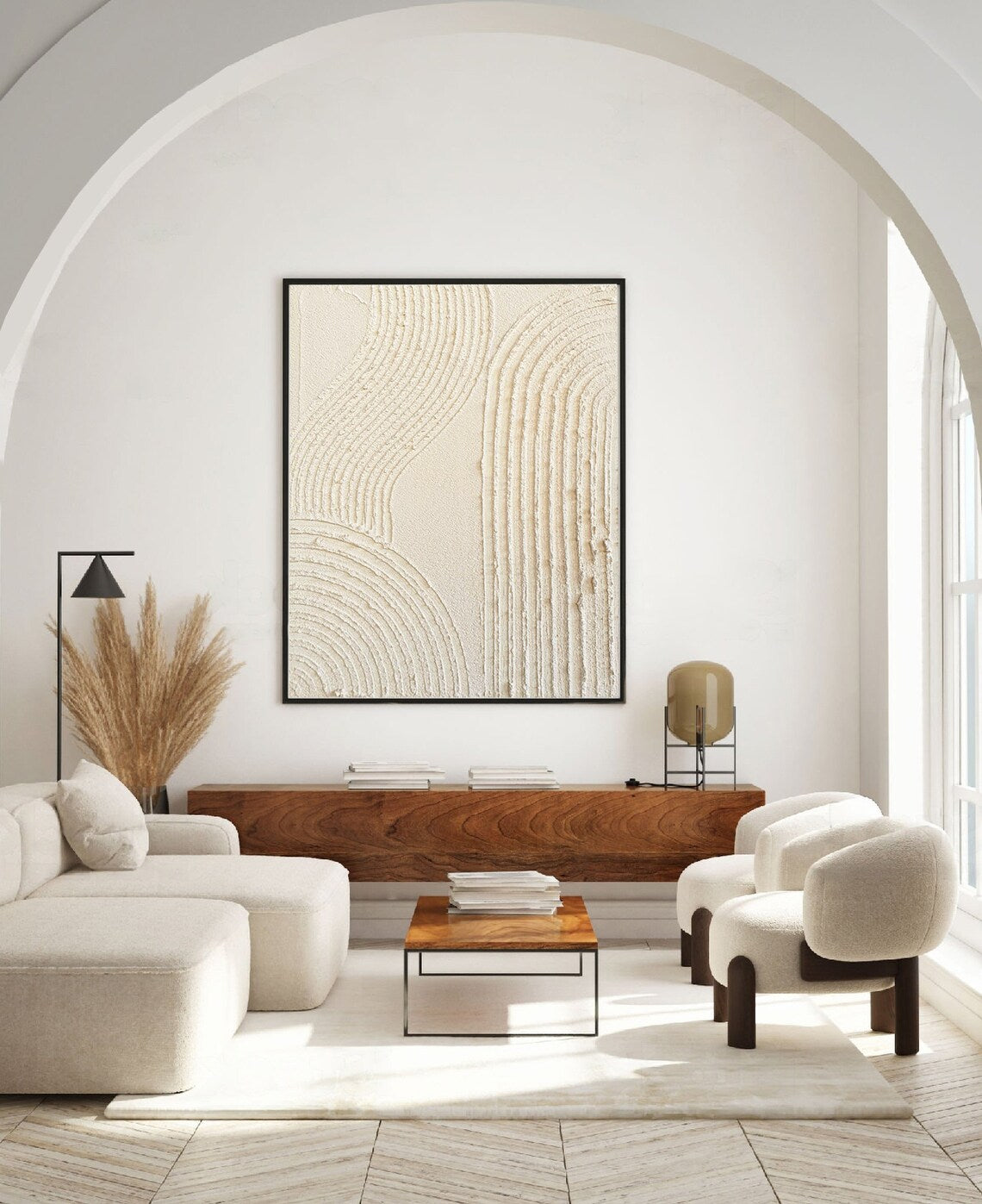 Whispering Sands abstract expressionism textured canvas wall art