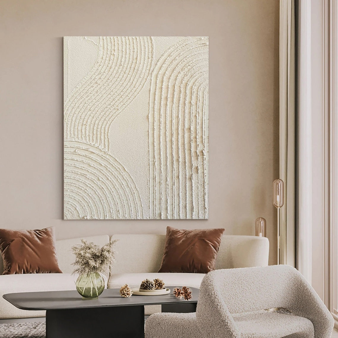 Whispering Sands abstract expressionism textured canvas wall art