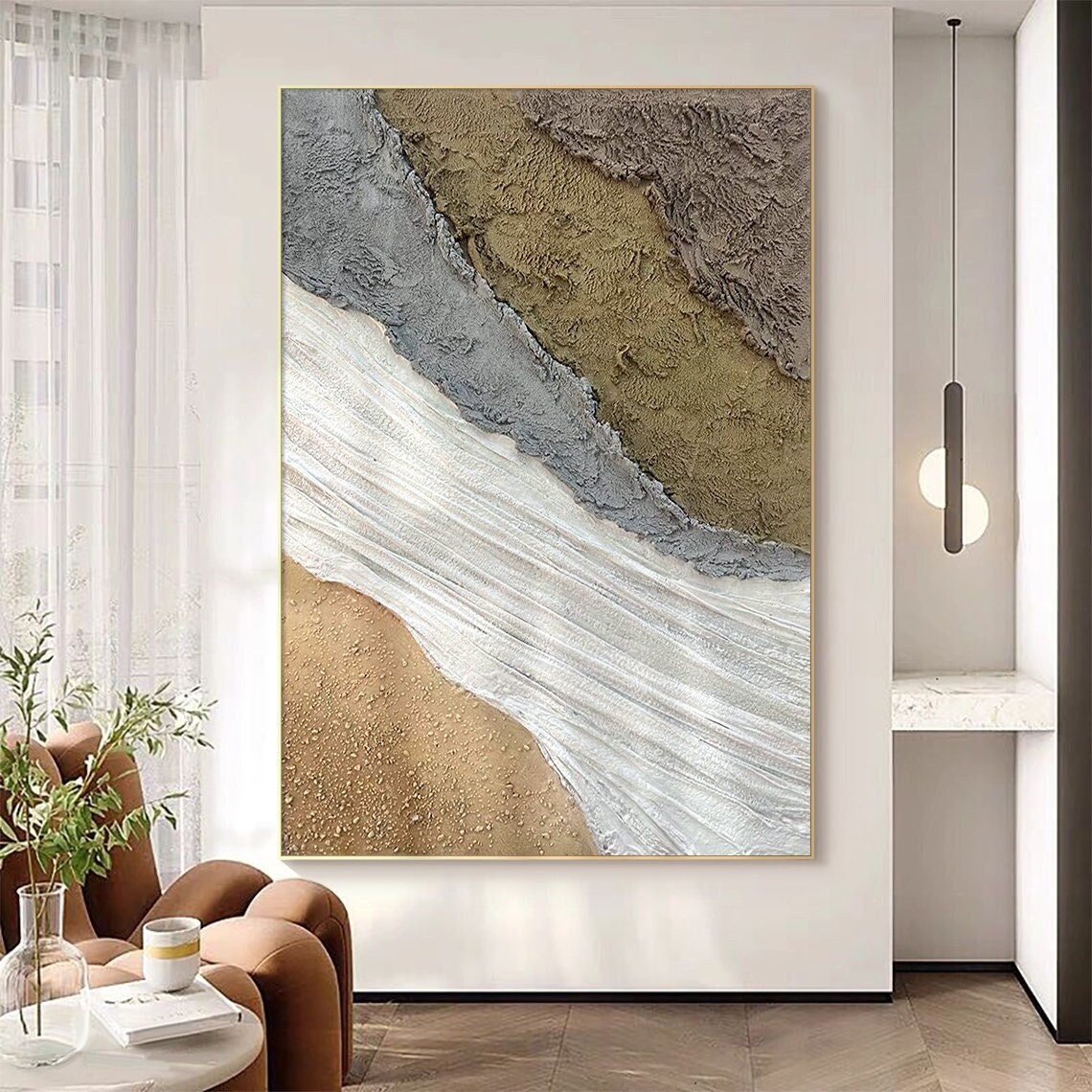 Terraform Artistry Panel textured canvas art with earthy abstract design