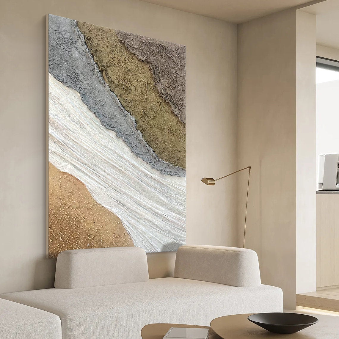Terraform Artistry Panel textured canvas art with earthy abstract design