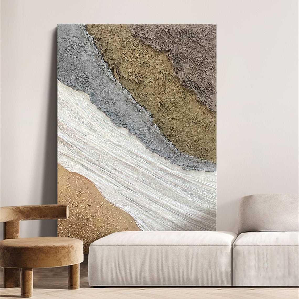 Terraform Artistry Panel textured canvas art with earthy abstract design