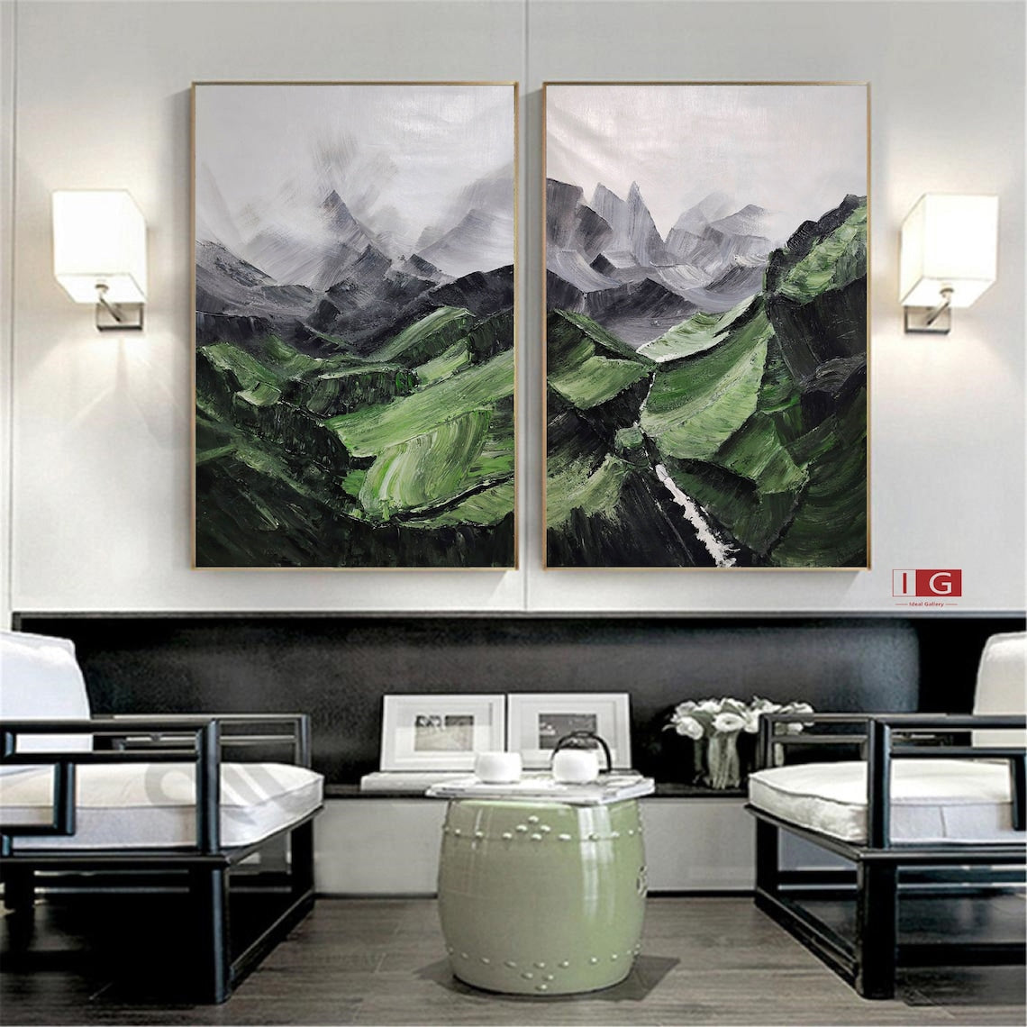 Verdant Peaks Diptych
