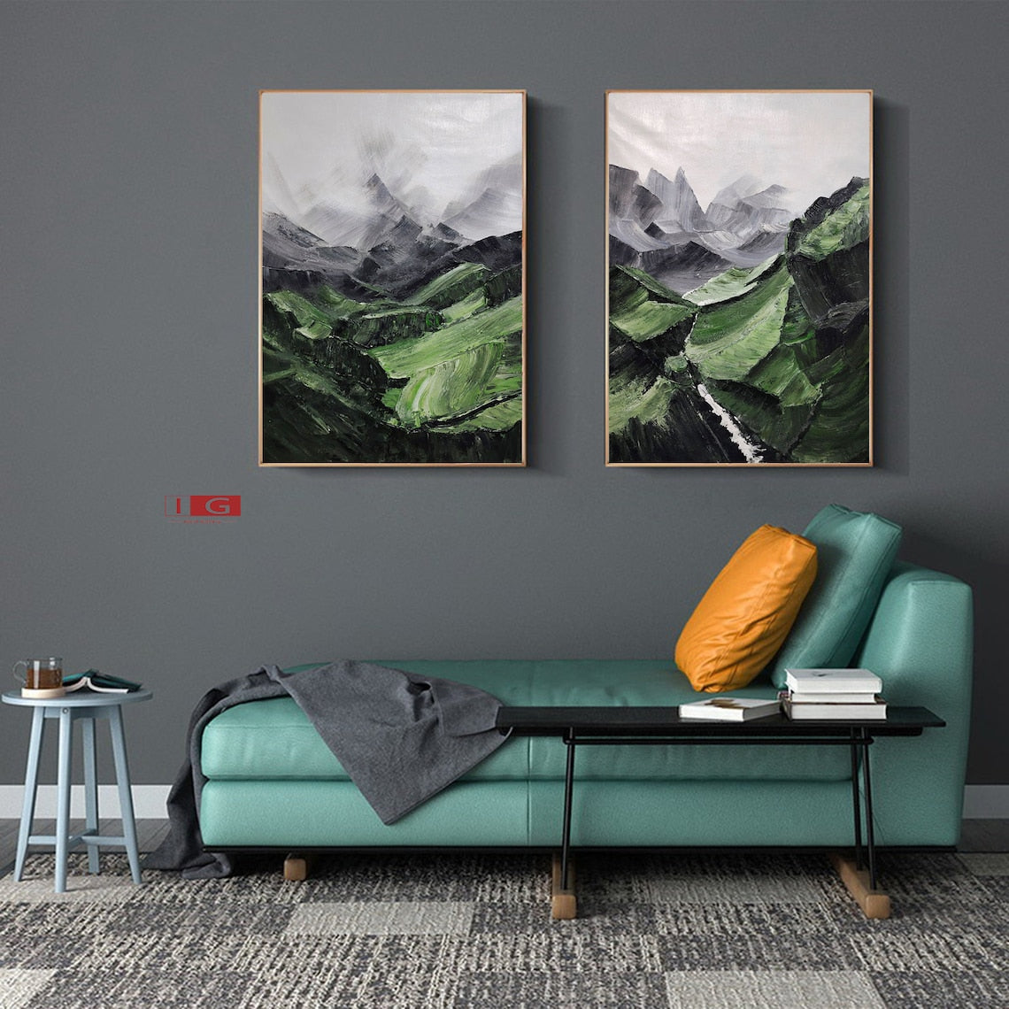 Verdant Peaks Diptych