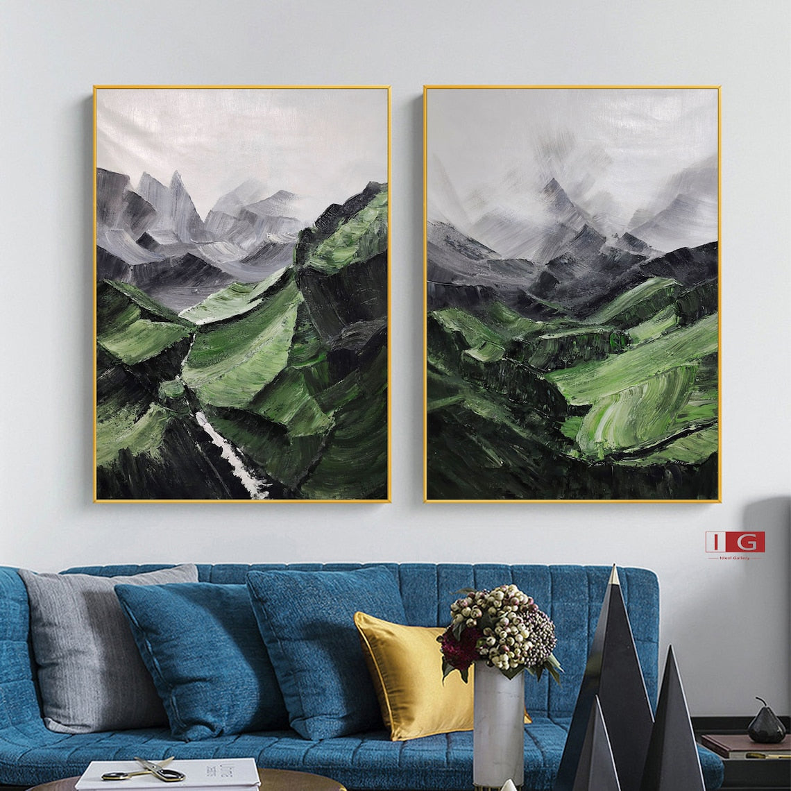 Verdant Peaks Diptych