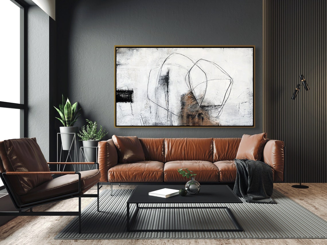Abstract Monochrome Mingle - Abstract Line Art Wall Decor