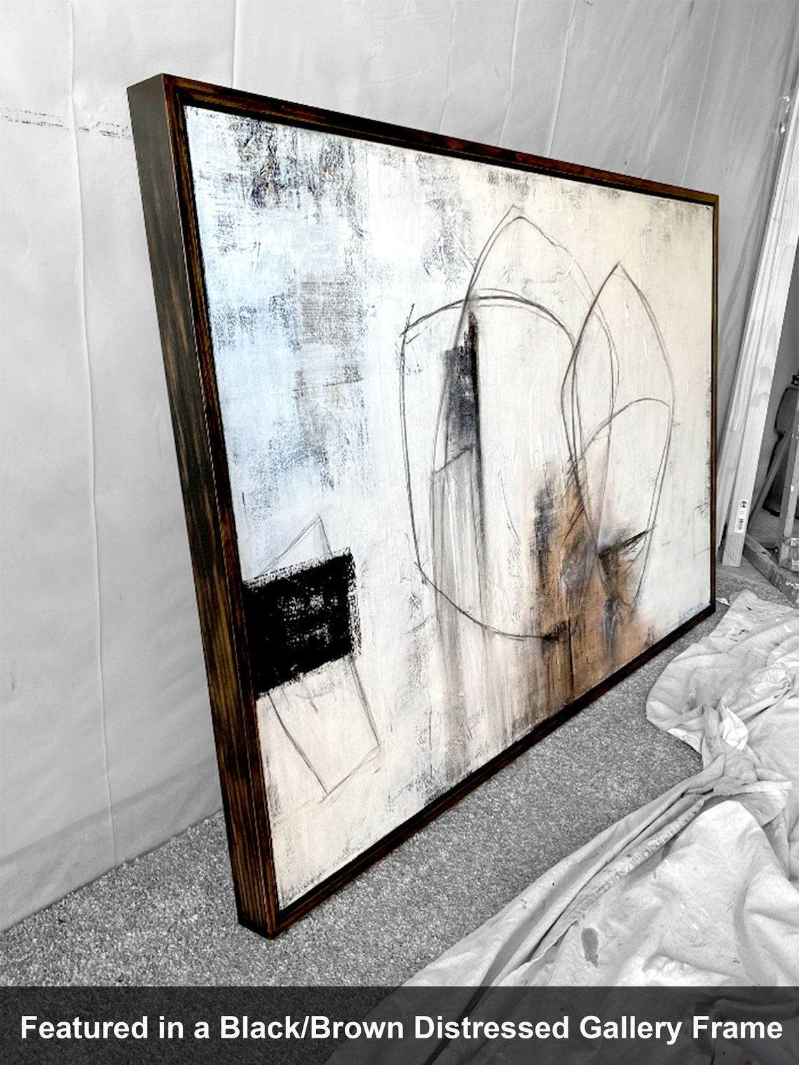 Abstract Monochrome Mingle - Abstract Line Art Wall Decor