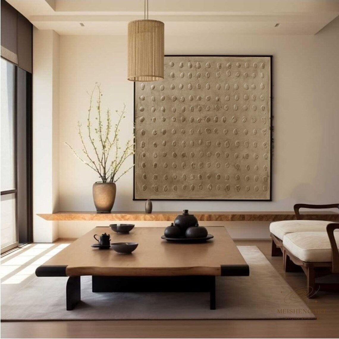 Rhythmic Elevation – Minimalist Abstract Textured Wall Art