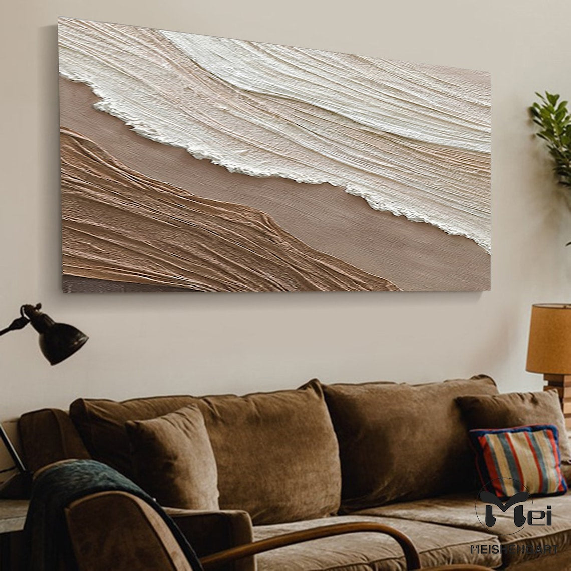 Ethereal Sandscape - Neutral Tone Textured Wall Art