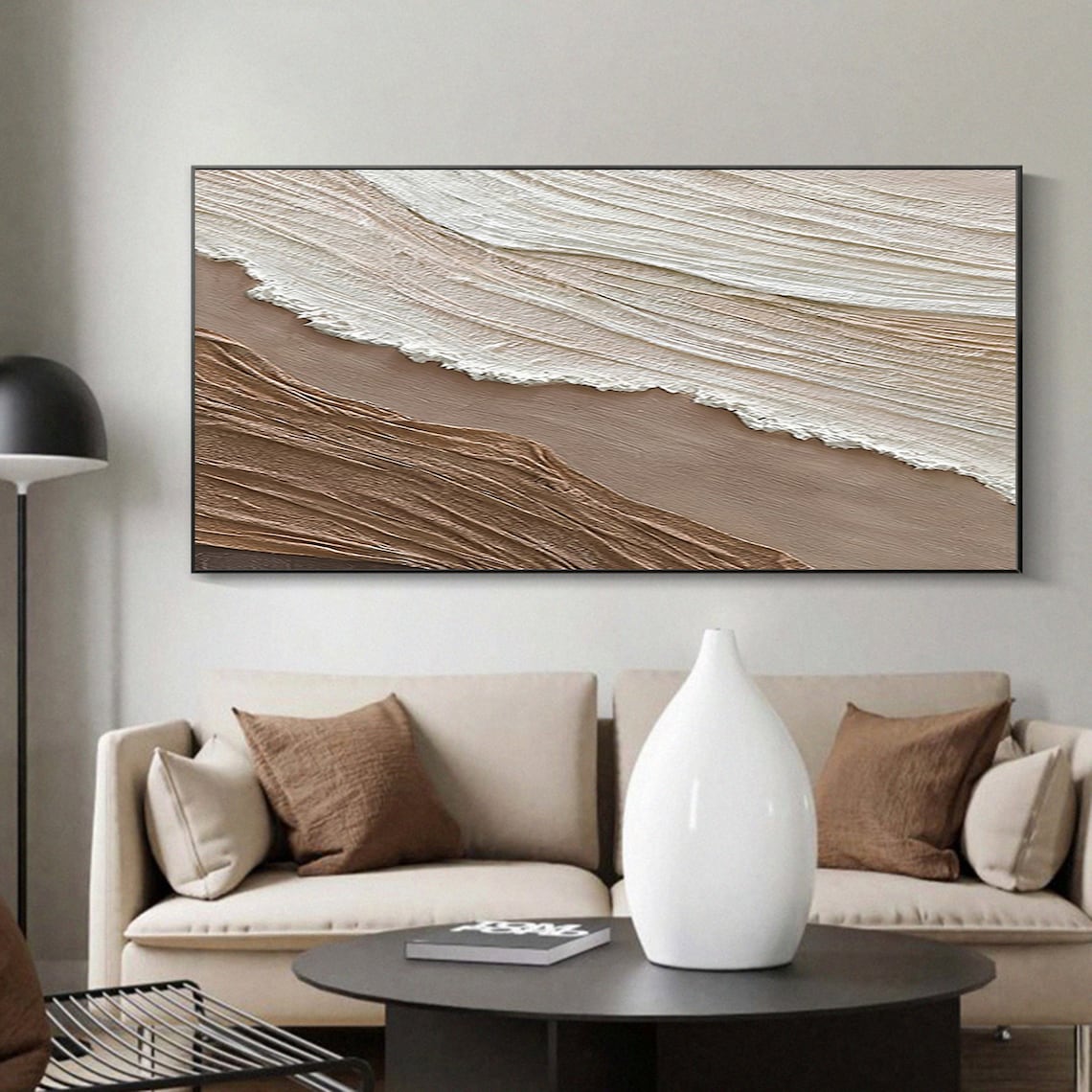 Ethereal Sandscape - Neutral Tone Textured Wall Art