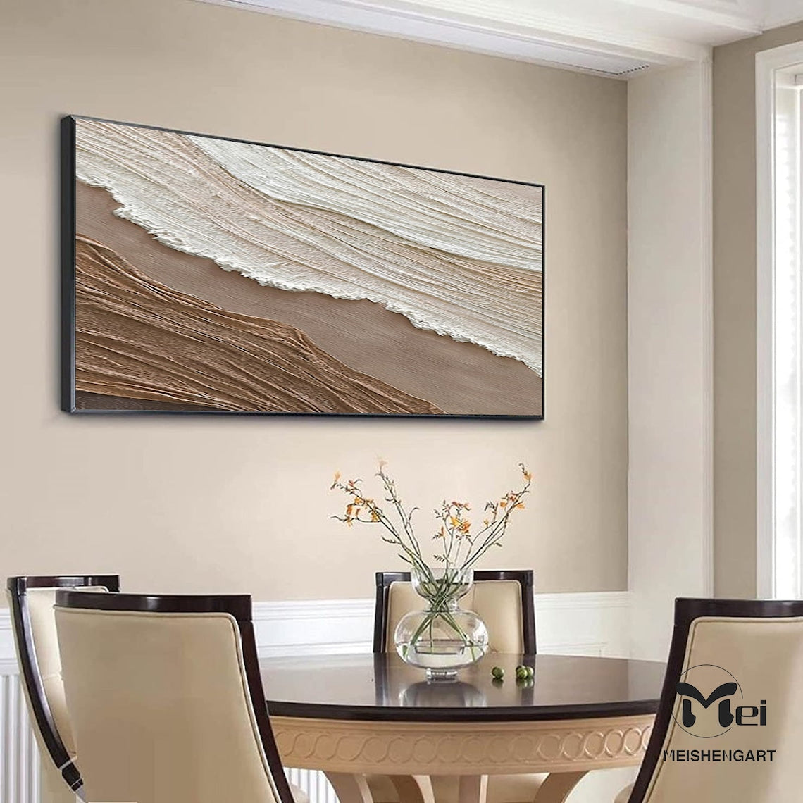 Ethereal Sandscape - Neutral Tone Textured Wall Art