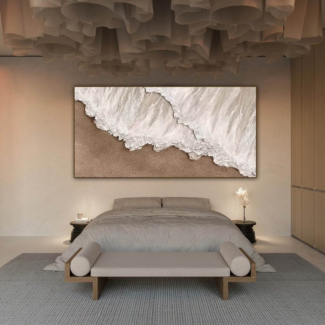 Whispering Tide – Textured Ocean Abstract Art