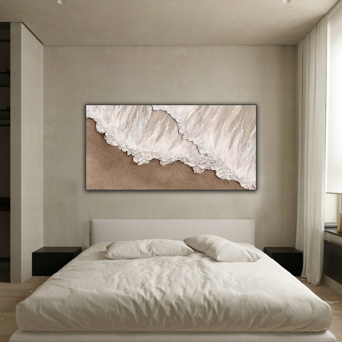 Whispering Tide – Textured Ocean Abstract Art