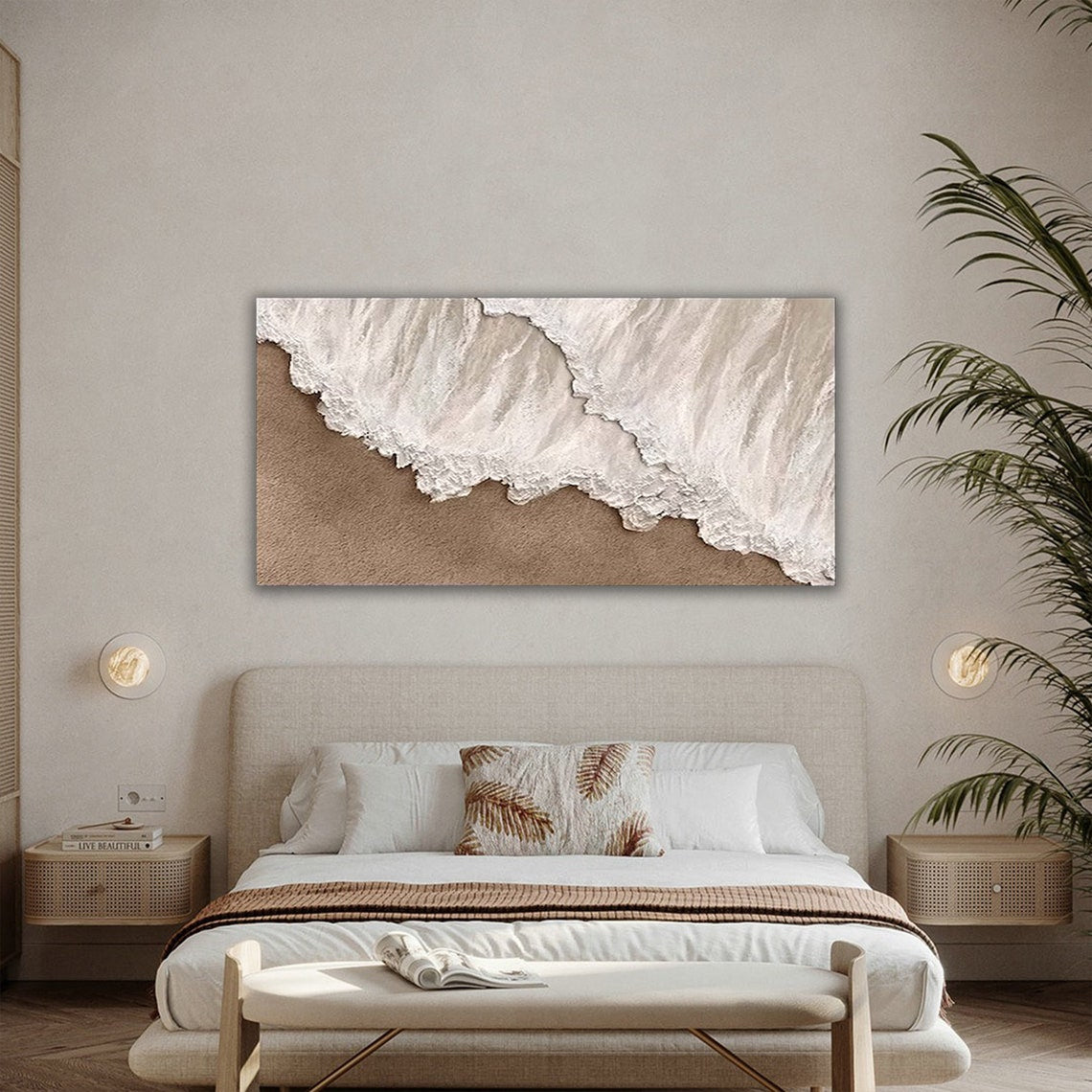 Whispering Tide – Textured Ocean Abstract Art