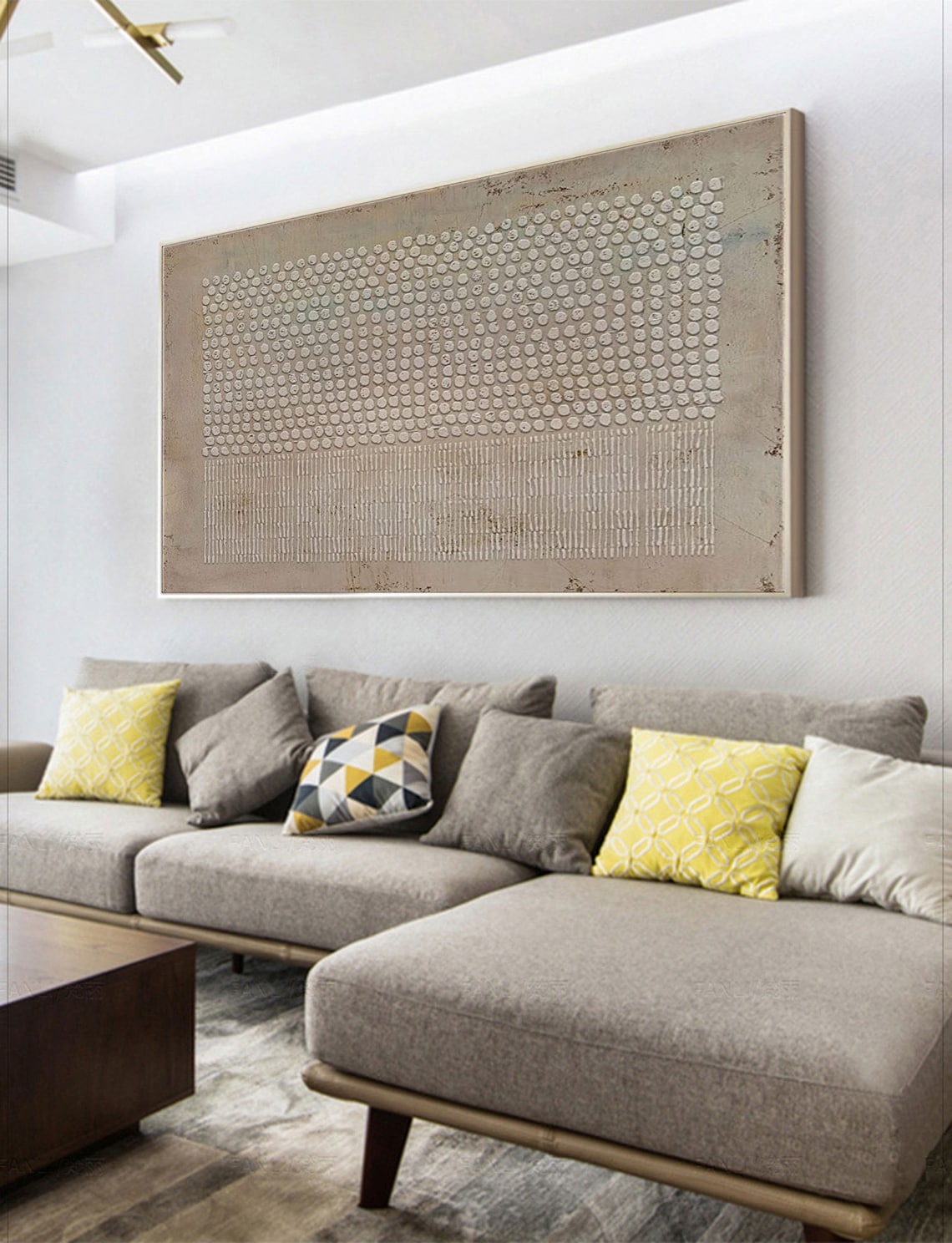 Rhythmic Echoes Artwork – Abstract Geometric Textured Wall Decor