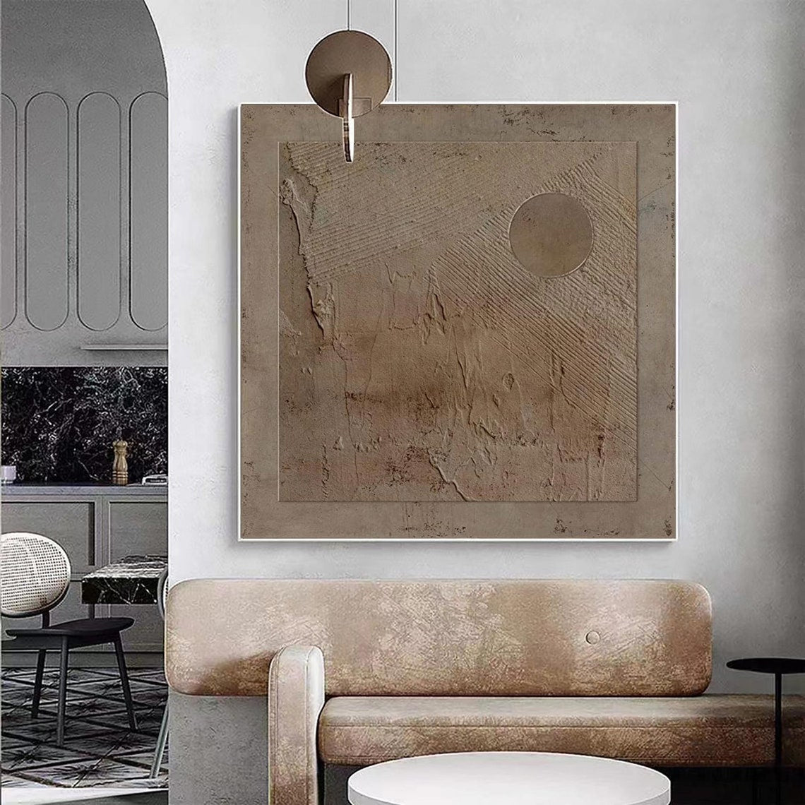 Serene Sandscape - Neutral Abstract Wall Art Decor