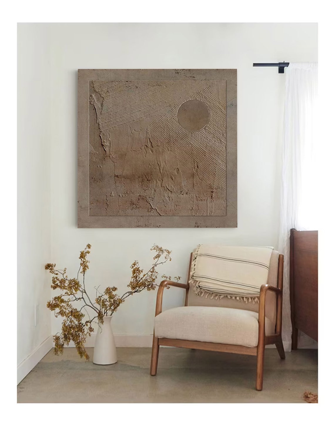 Serene Sandscape - Neutral Abstract Wall Art Decor