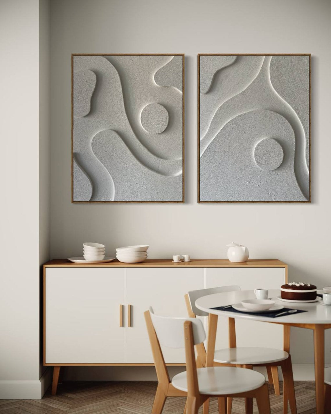 Mystic Ripples Essence 3D wall art with ripple texture design