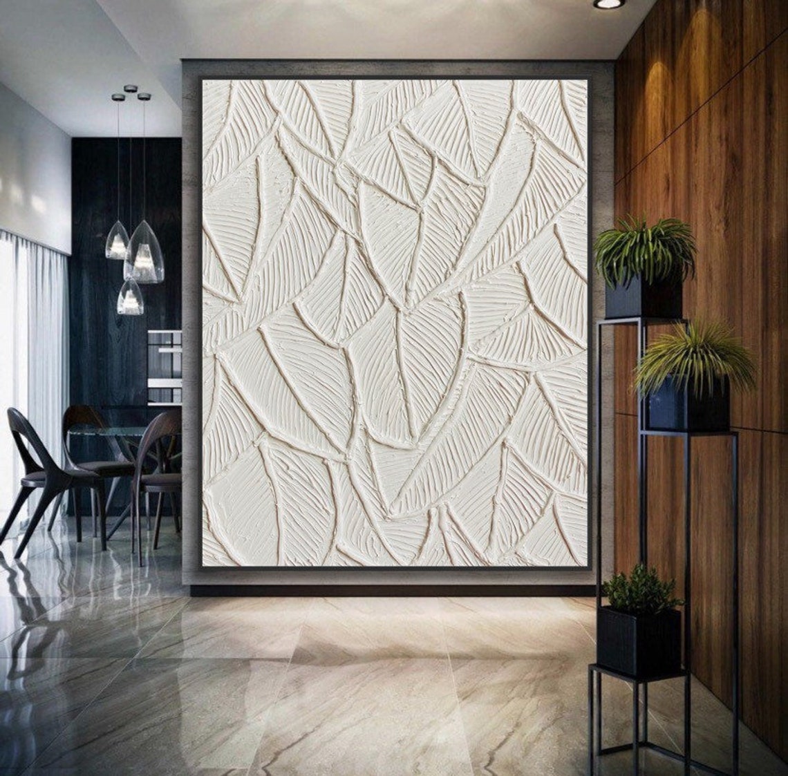 Botanical Bas-Relief Duo