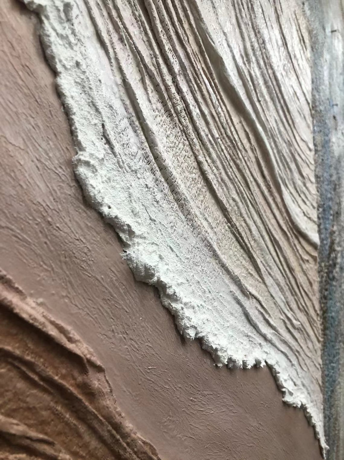 Earthen Waves Elegance – Hand-Painted Textured Canvas Art