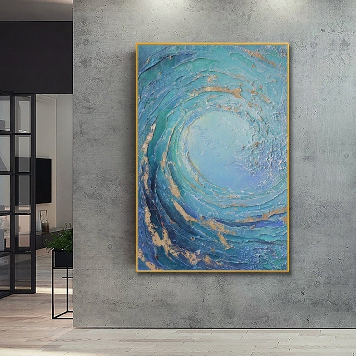 Azure Swirl Elegance