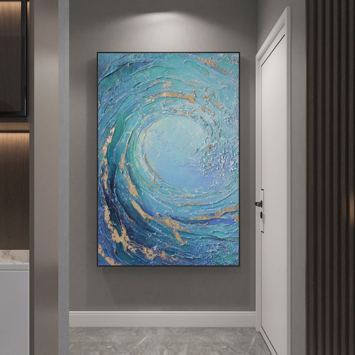 Azure Swirl Elegance
