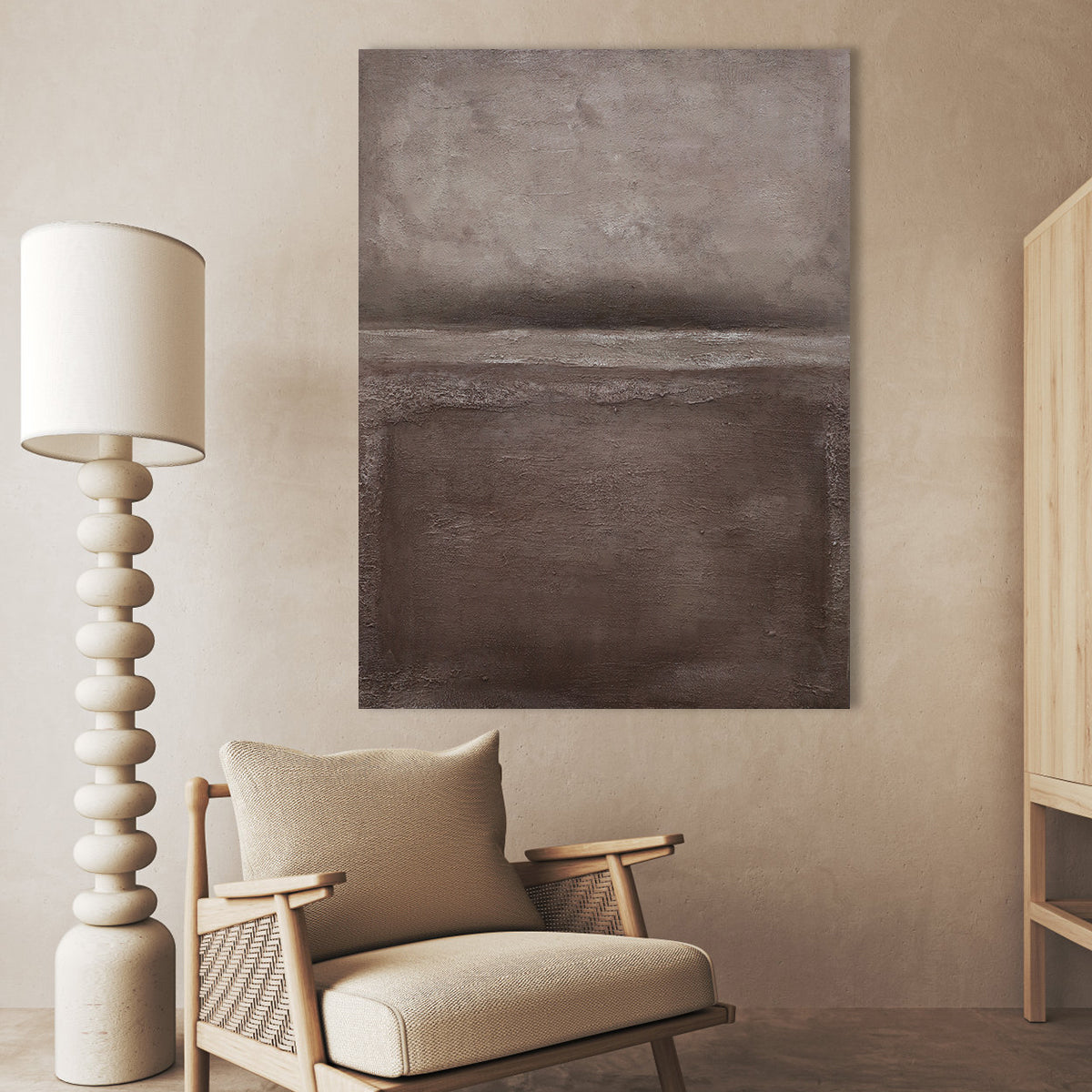 Minimalist textured canvas in neutral tones – wall art abstract wall art for modern decor