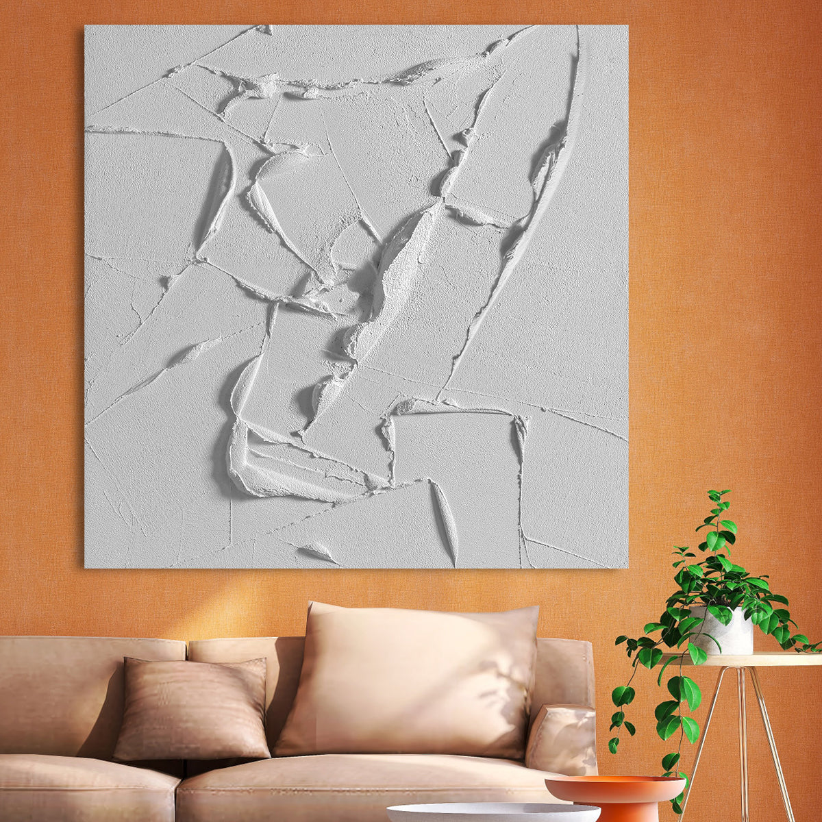Fractured Serenity: Textured Abstract