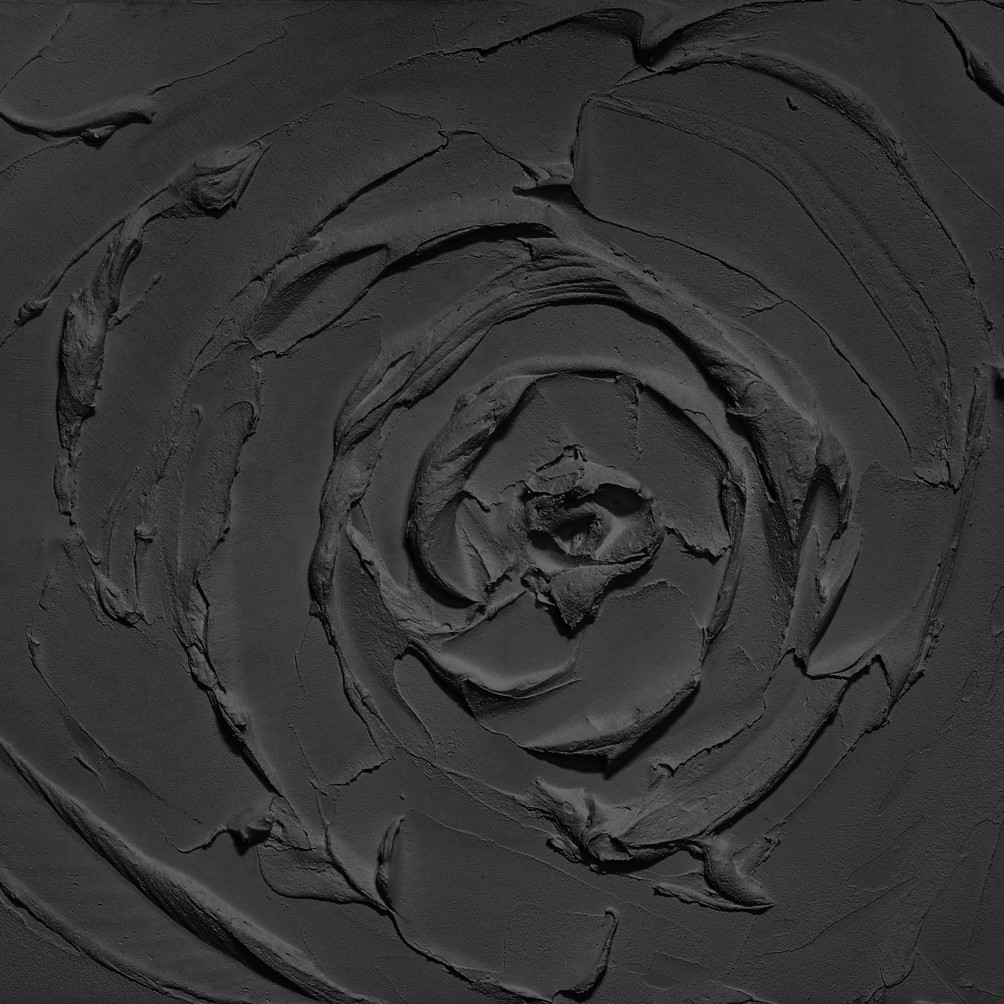 Midnight Blossom: Textured Elegance