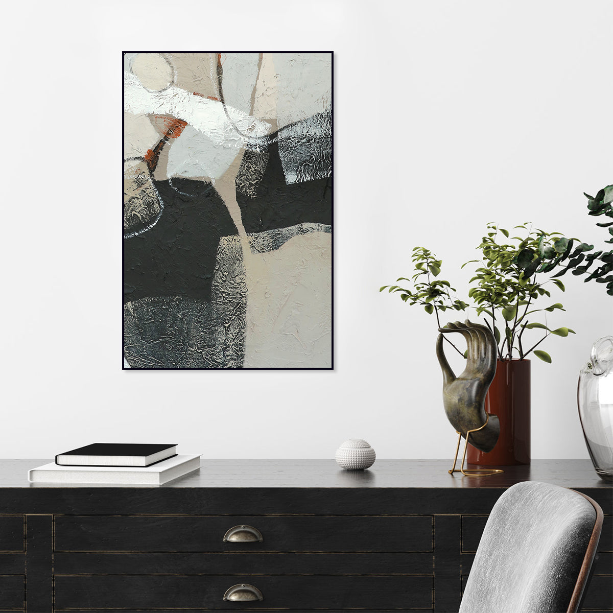 Textured Tones: Abstract Minimalist Painting