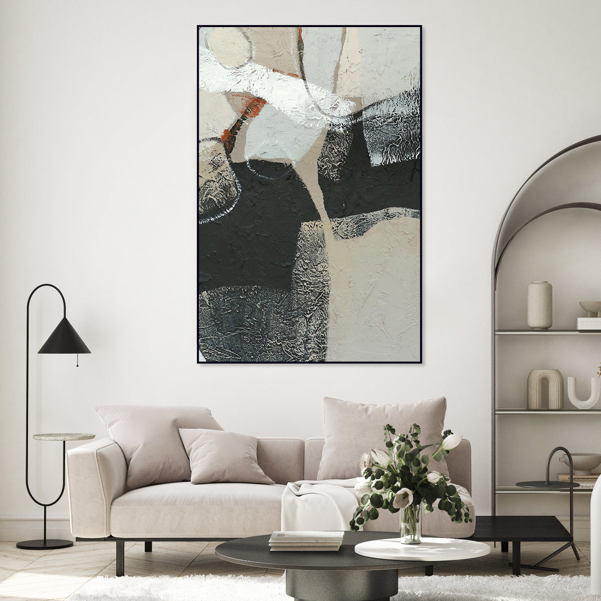 Textured Tones: Abstract Minimalist Painting