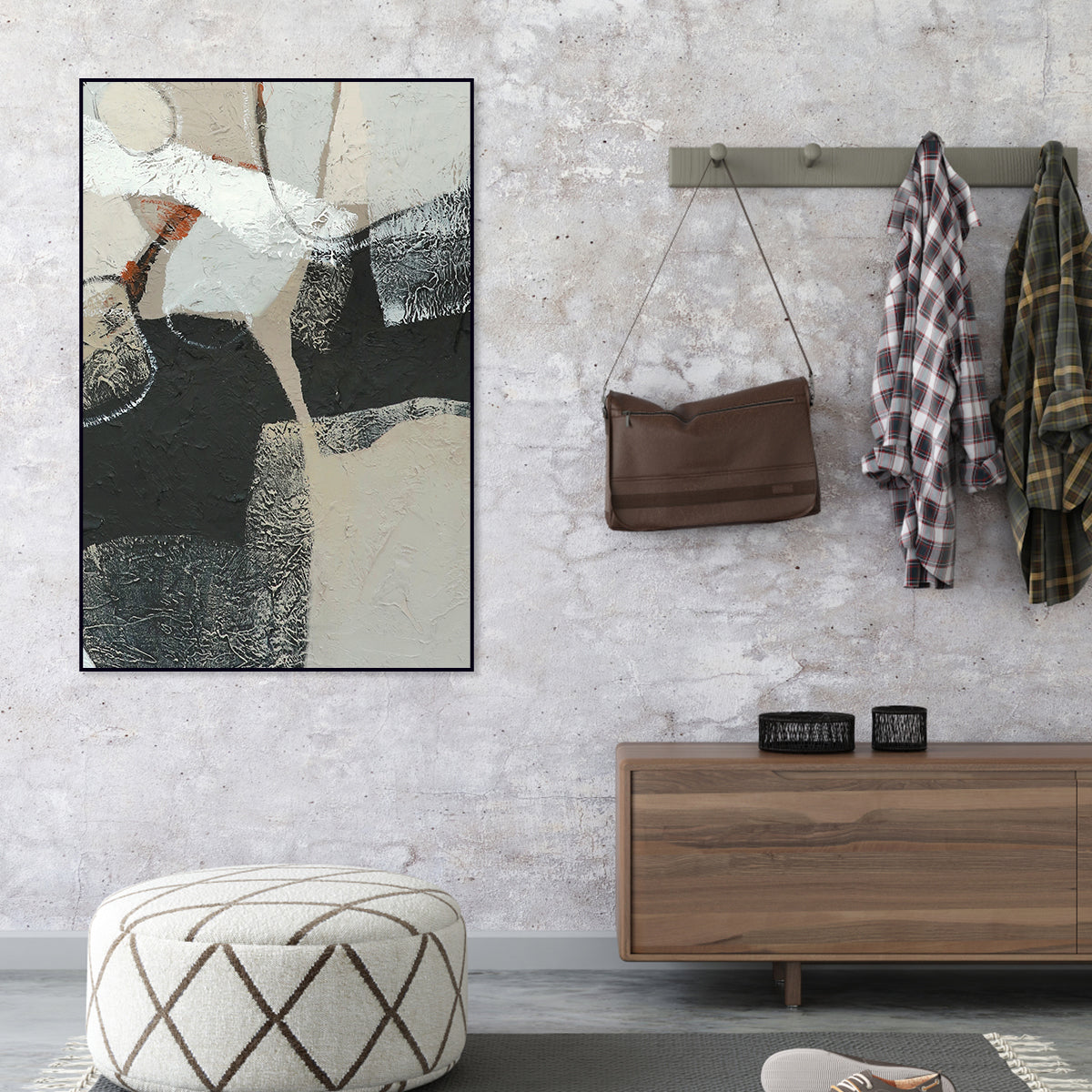 Textured Tones: Abstract Minimalist Painting