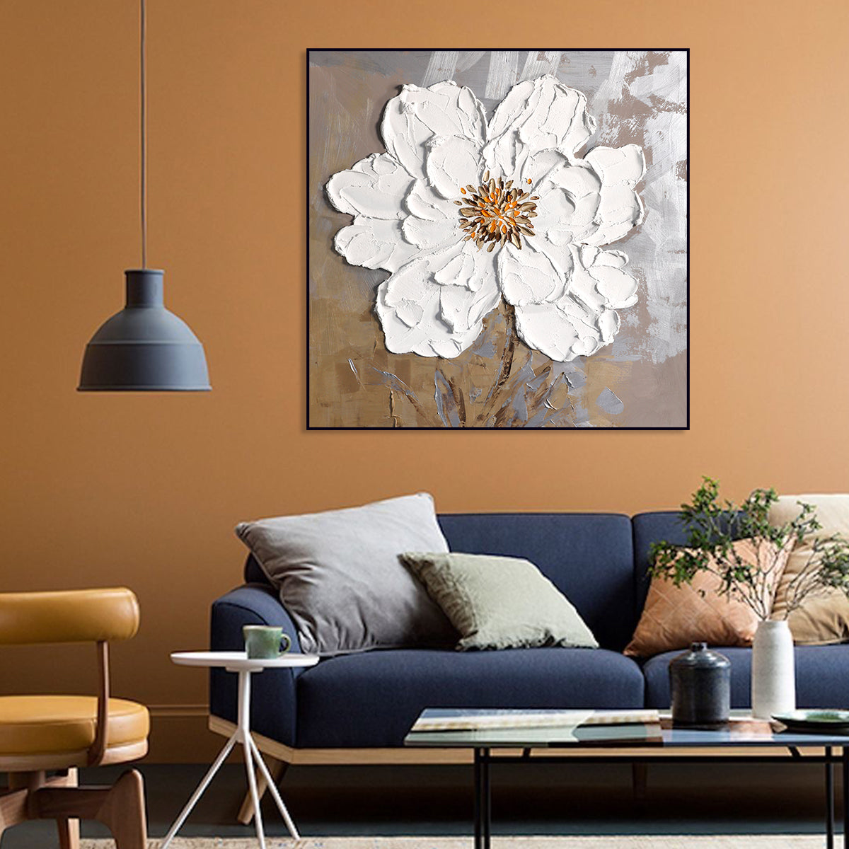 Blossoming Grace: Textured Floral Art