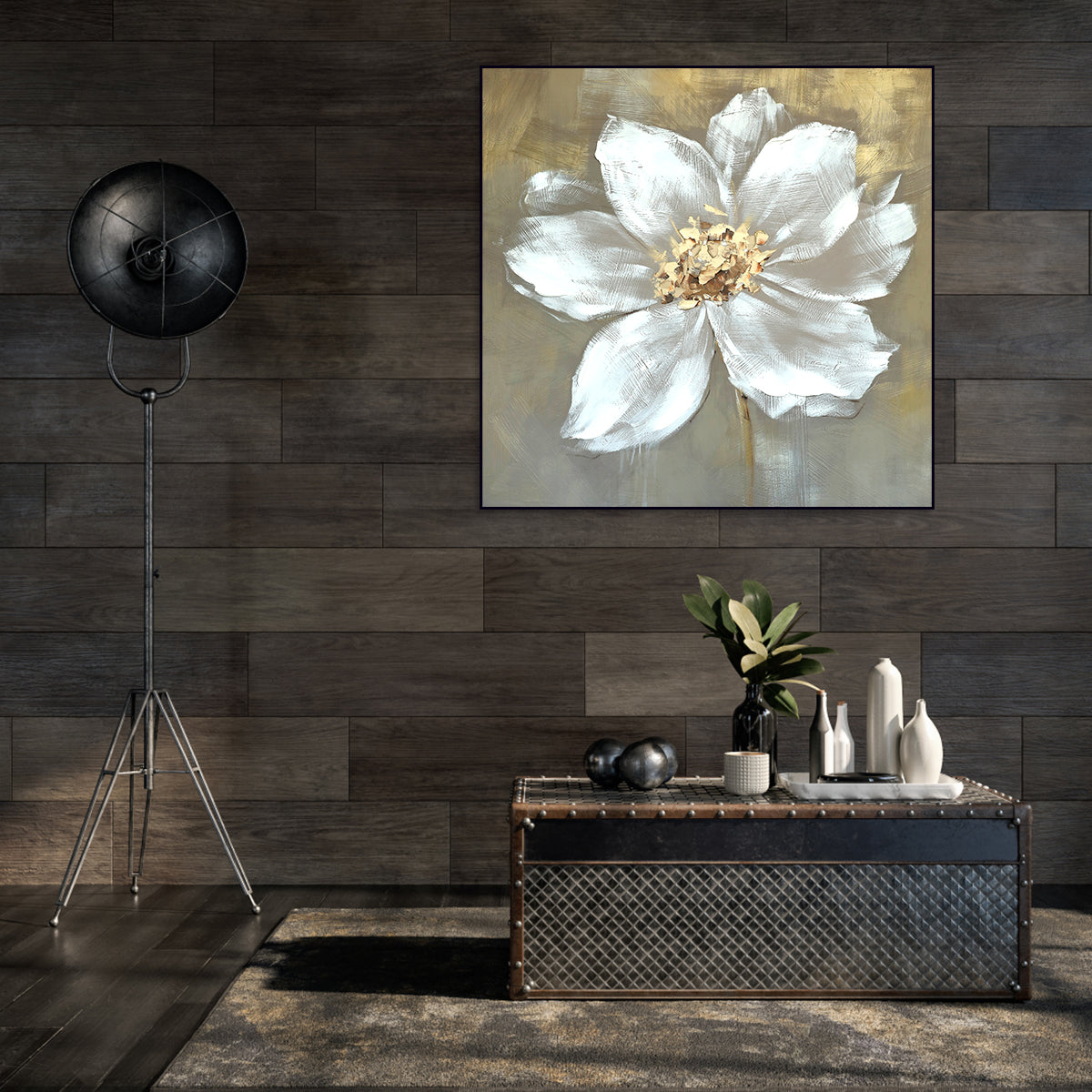 Ethereal Bloom: Textured Floral Elegance