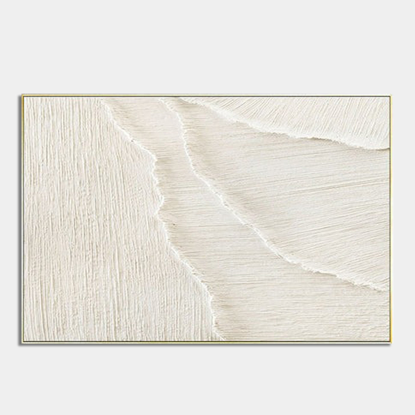 Abstract Beach Artwork – Textured Oil Painting on Canvas for Modern Interiors