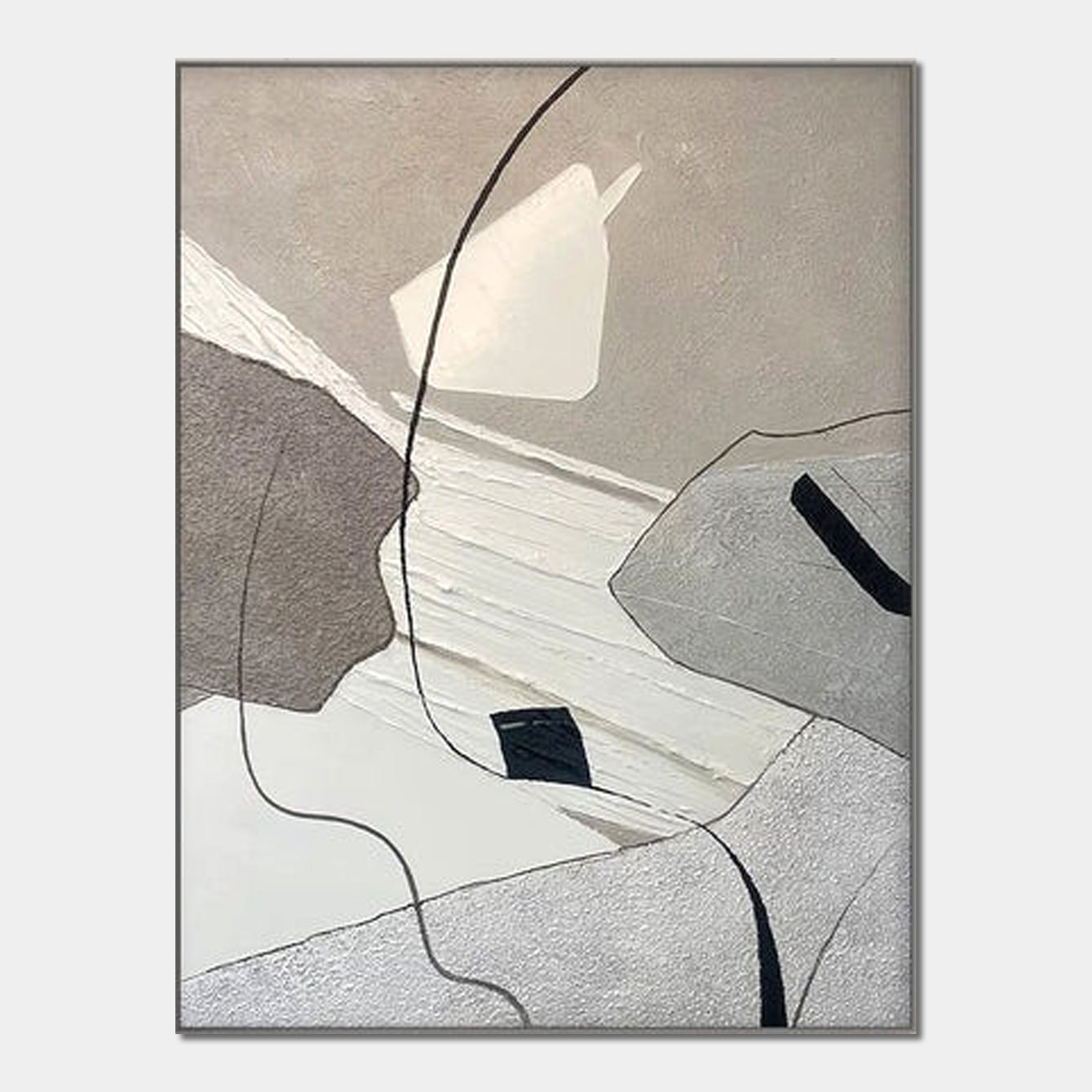 Abstract Geometric Elegance – Oil Painting Abstract Art on Canvas