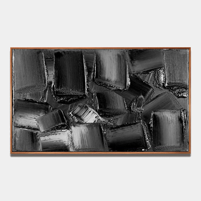 Abstract Wabi Texture Black time AG068