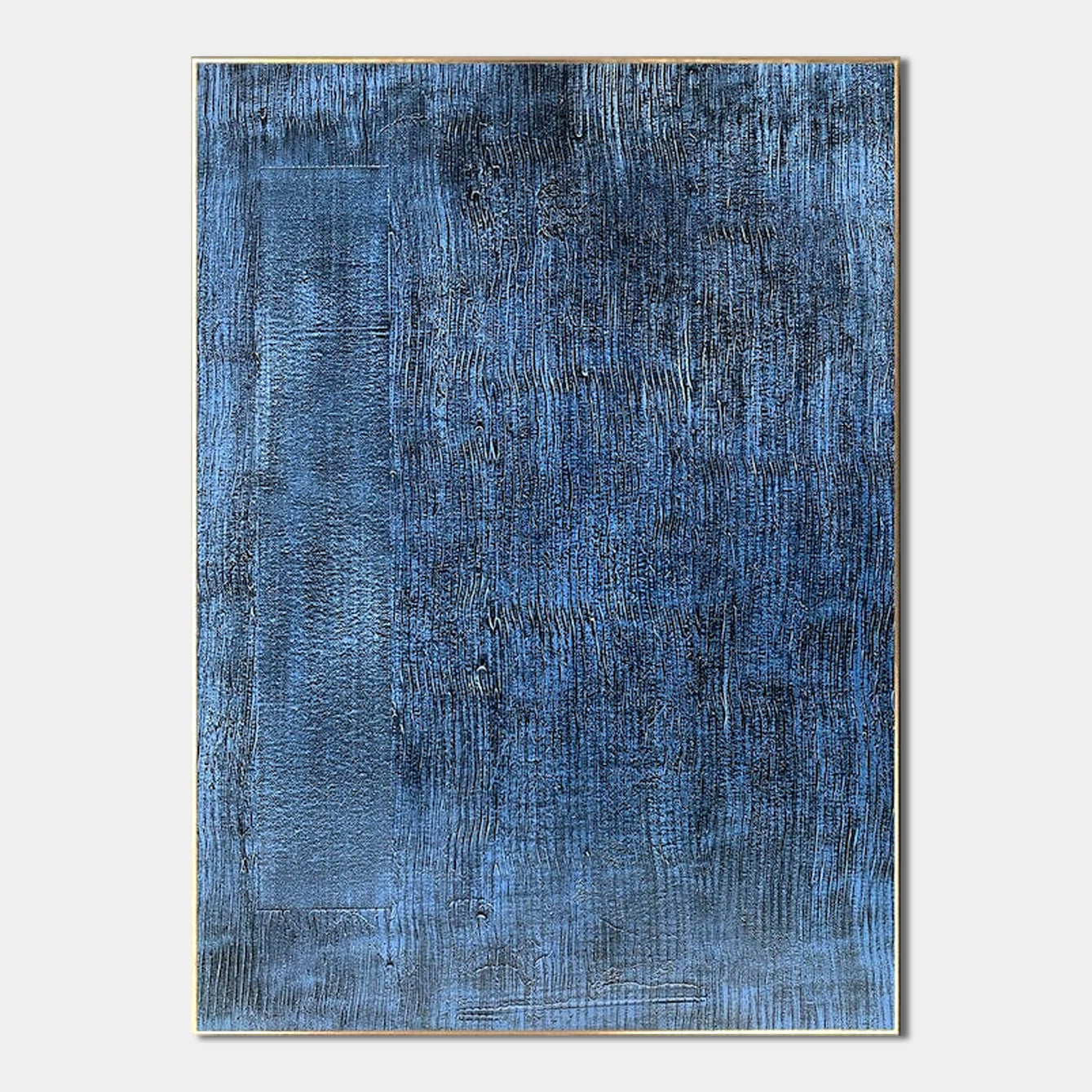 Azure Serenity Canvas – Modern Blue Textured Painting