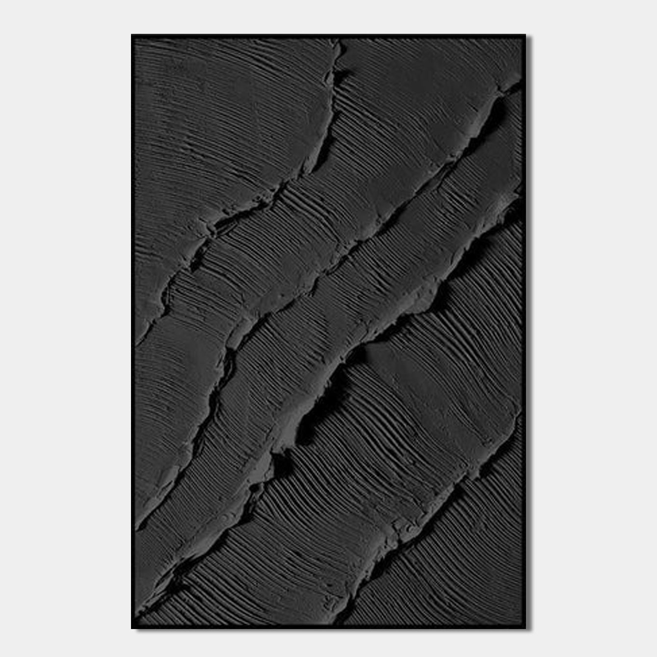 Black Ripple Texture Canvas Art