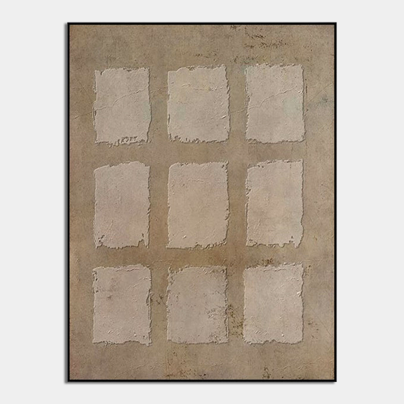 Cubic Echoes – Minimalist Wabi Sabi Wall Art