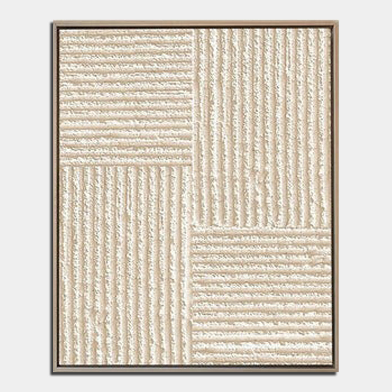 Elegant Textured Harmony – Neutral Canvas Art for Home Décor