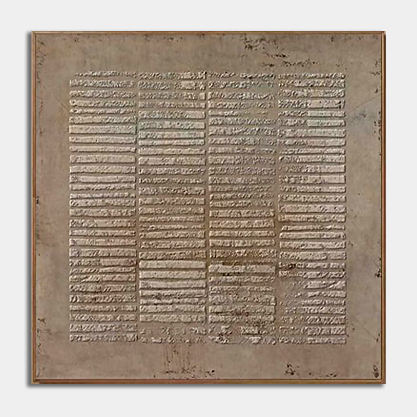 Enigmatic Script - Abstract Grid Textured Canvas