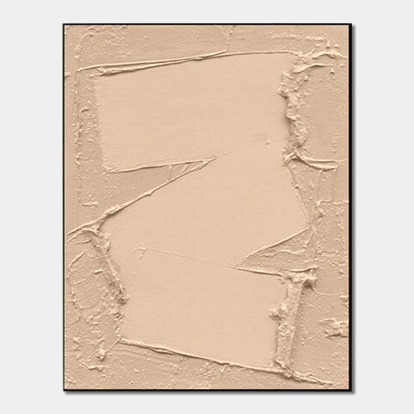 Ethereal Clay Canvas – Beige Abstract Wall Art