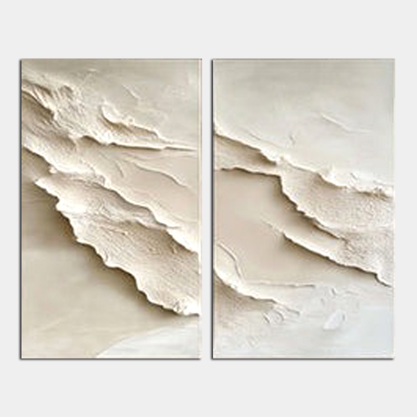 Ethereal Layers – 3D Wall Art for Living Room Diptych