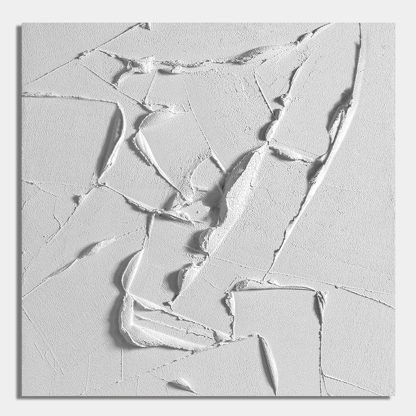 Fractured Serenity: Textured Abstract