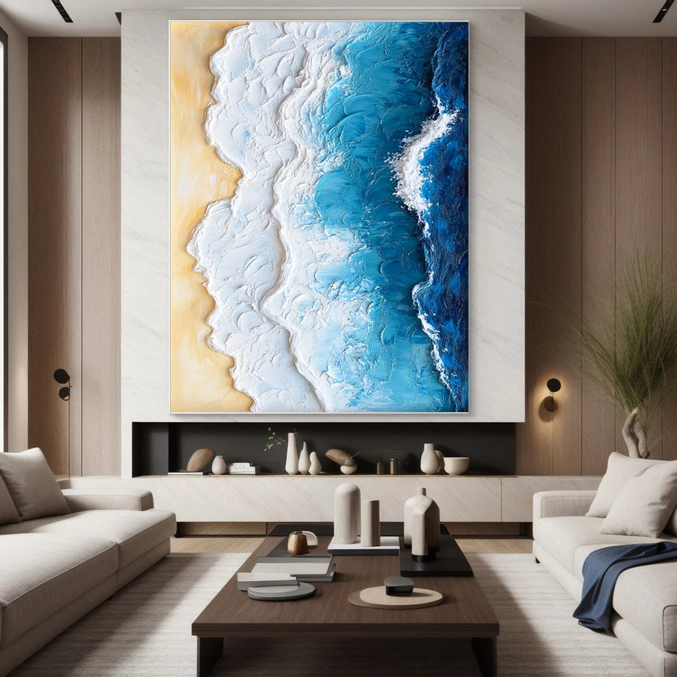 Ocean Edge - 3D Textured Ocean Seascape Art