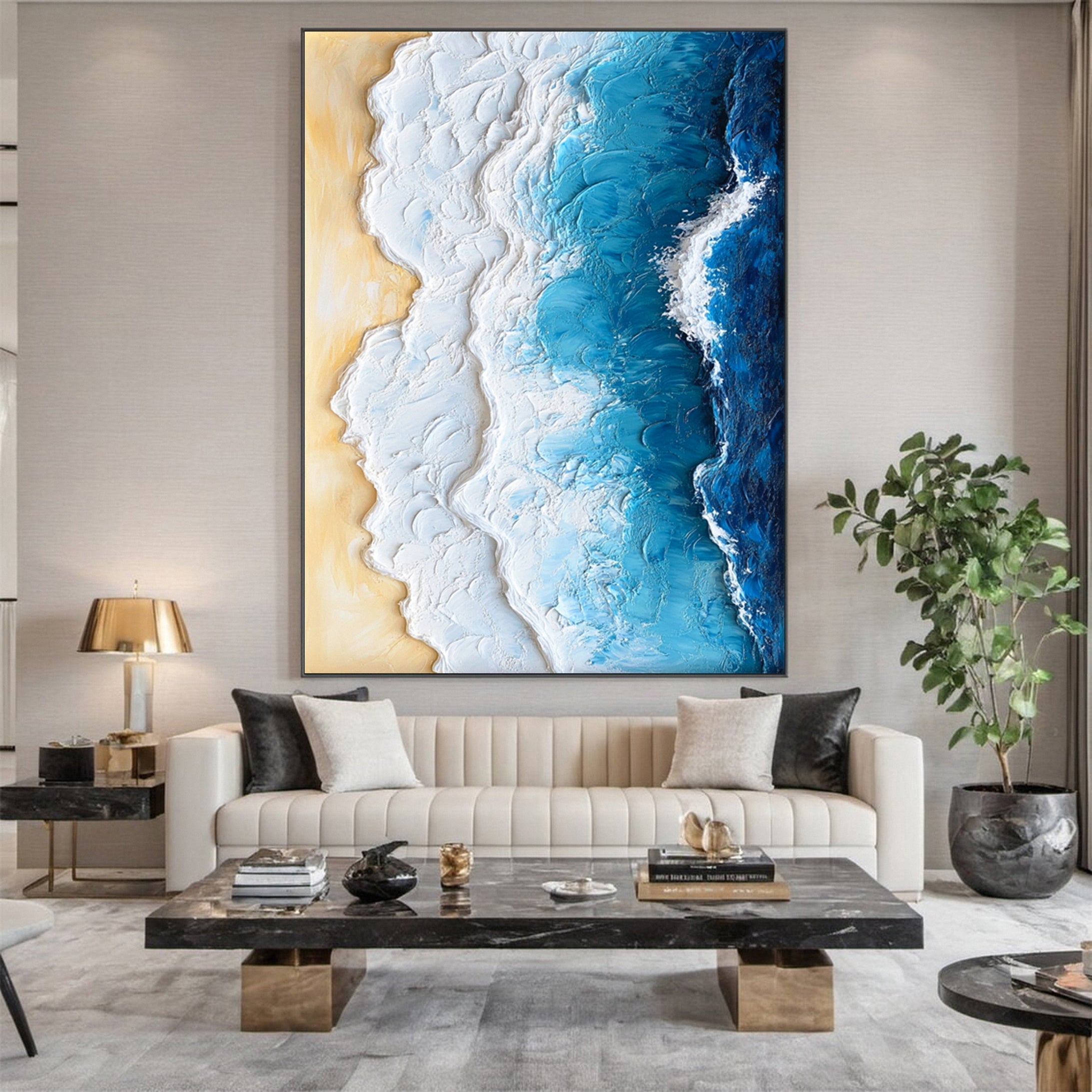 Ocean Edge - 3D Textured Ocean Seascape Art