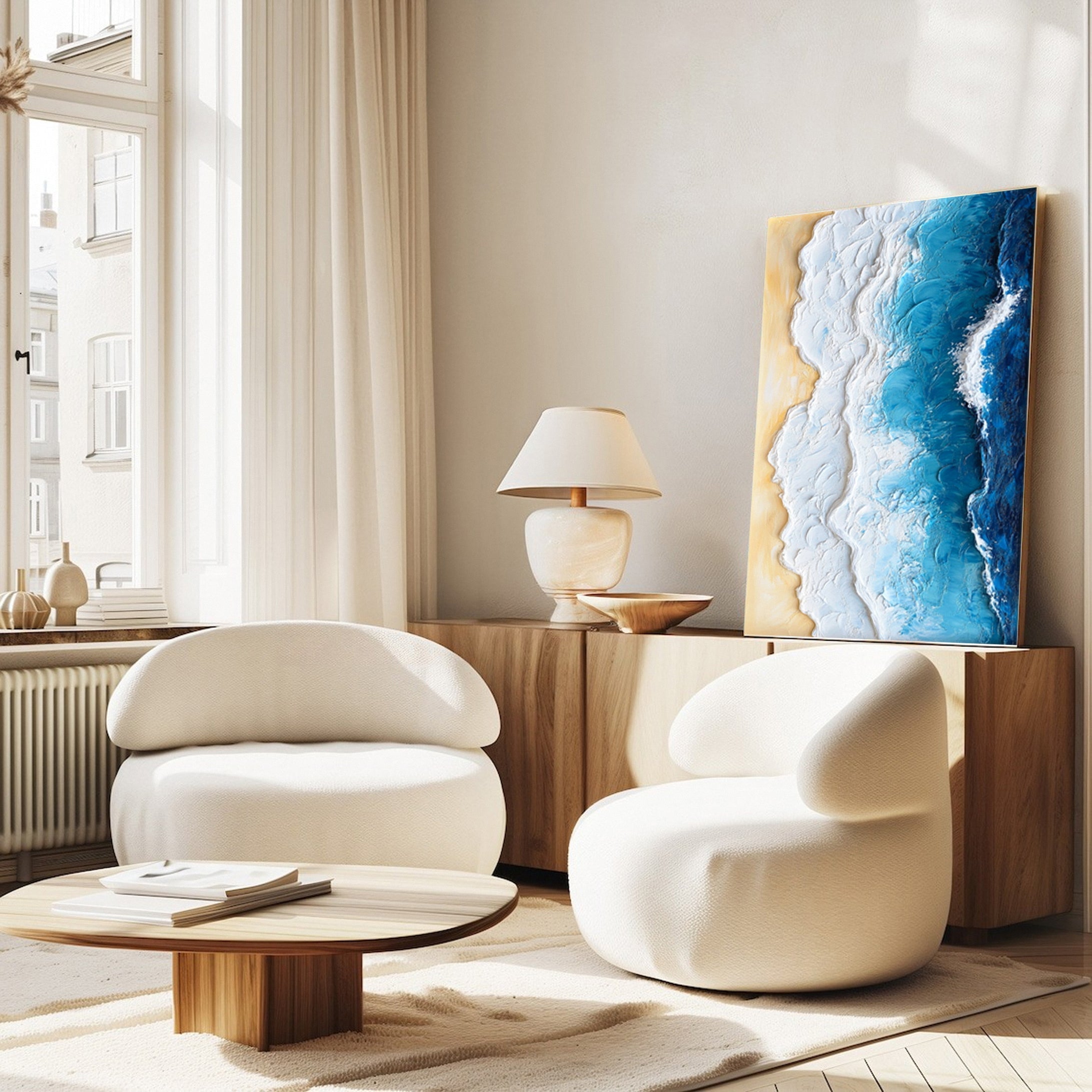 Ocean Edge - 3D Textured Ocean Seascape Art